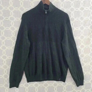 Calvin Klein Merino Wool Blend Green Mock neck Pullover Sweater‎ Men's L
